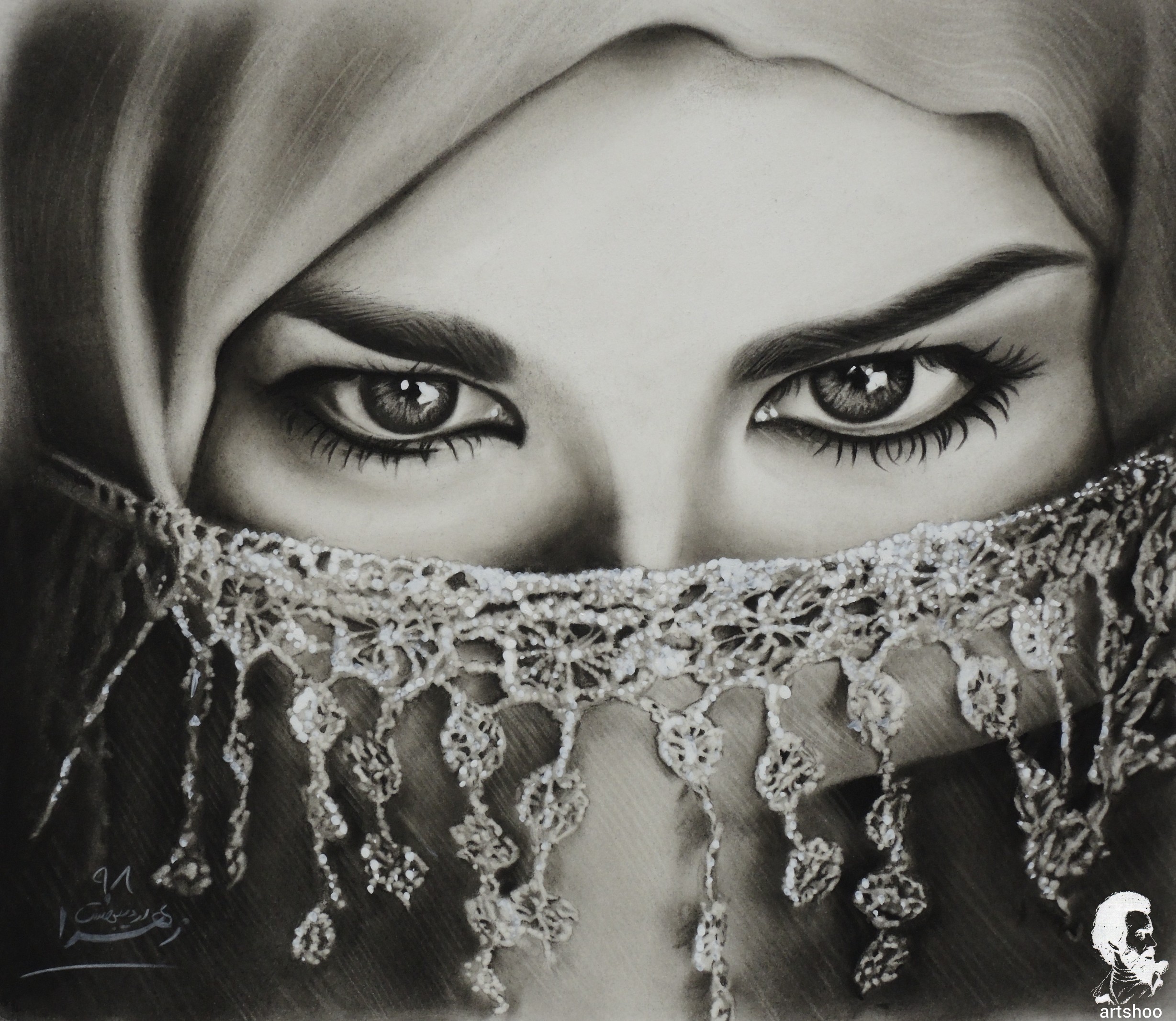 نقاشی سیاه قلم اورژینال